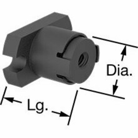 BSC PREFERRED Fast-Travel Flange O-Ring 9/64-20.8 Thread for Ultra-Precision Lead Screw 6642K33